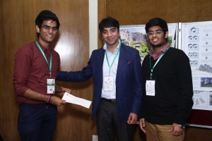 P Sahel, VC, Lotus Greens with winners of GRIHA Trophy from Jamia Millia Islamia