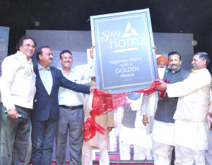 From left- Suresh Gogia, Manoj Gaur, N P Singh, Narendra Bhati at launch of Savy Homz at Raj Nagar Extn